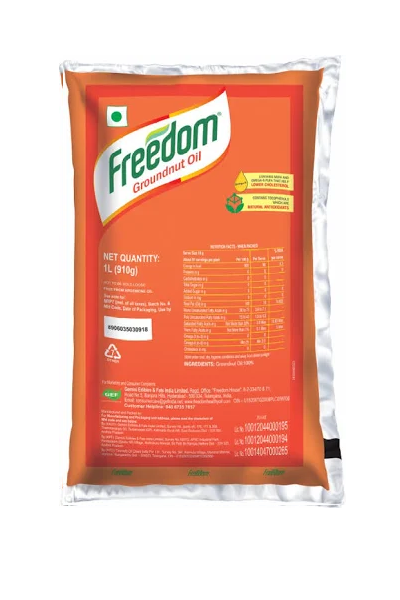 Home freedom groundnut oil pouch